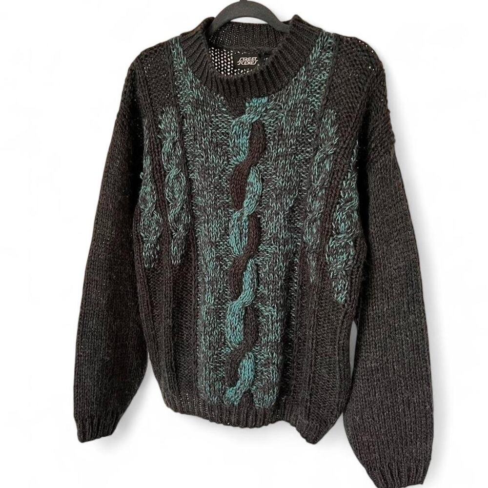 Vintage street scene sweater